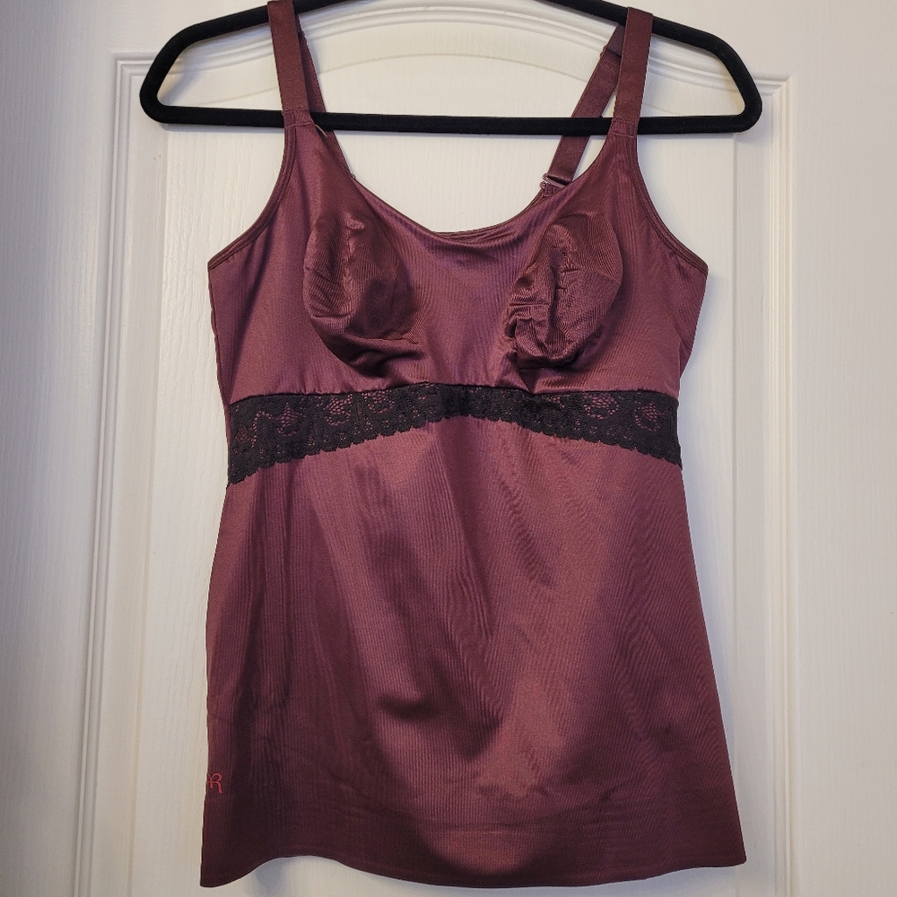 Ruby Ribbon Maroon Lace Cami